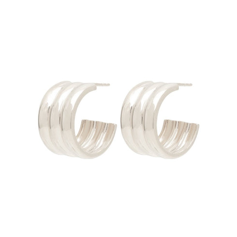 BOLD SOUL TRIPLE HOOPS ZILVER